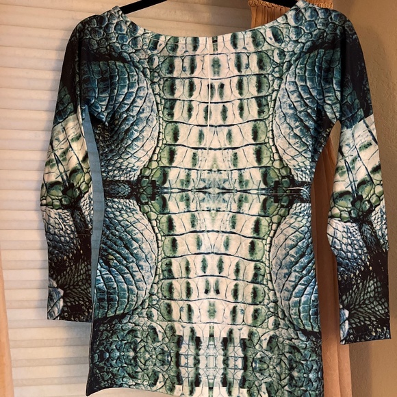 Citi Life Reptile Print Tee Shirt Top - Picture 5 of 6